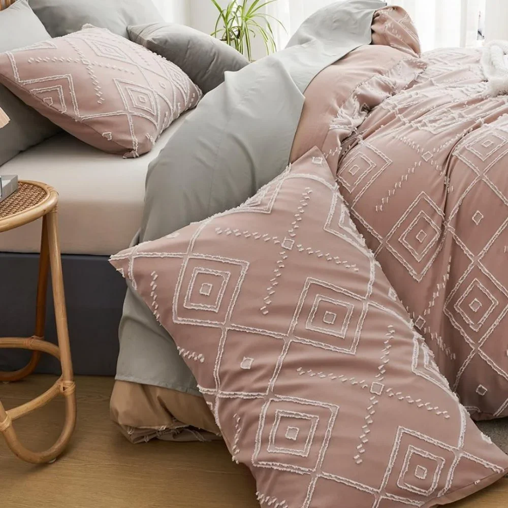 Boho Chic Jacquard Duvet Cover Set